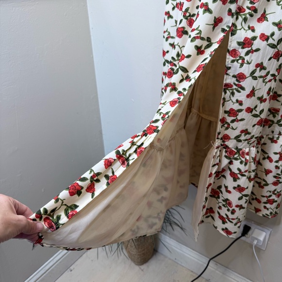 Showpo. | Lover's Day Floral Flutter Sleeveless Ruffled Skirt V-Neck Sundress - Picture 13 of 16